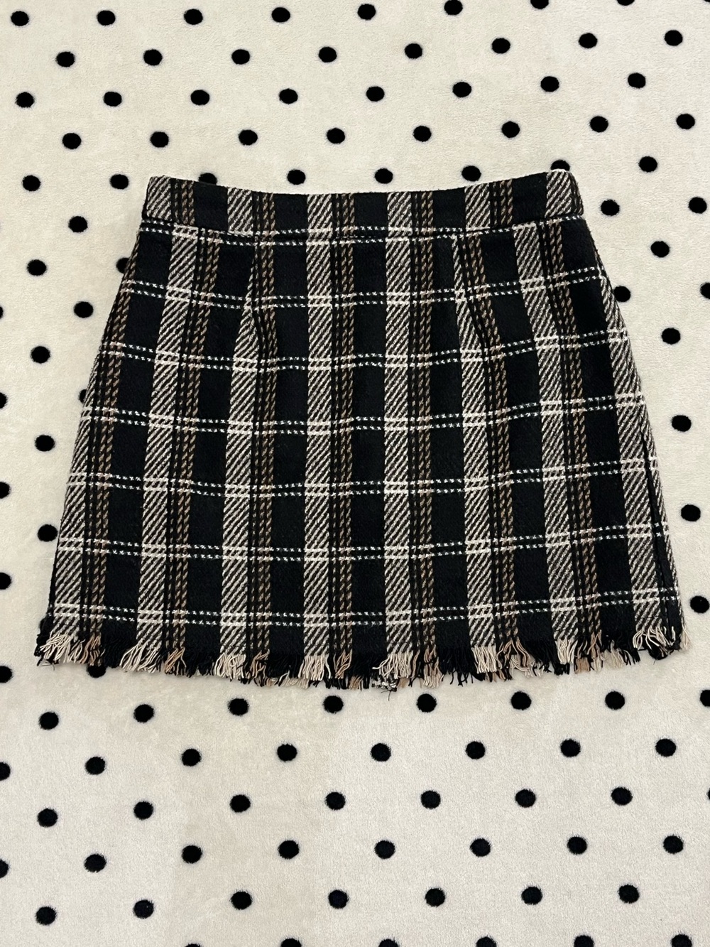 Sage the Label French Duo Plaid Mini Skirt Size S